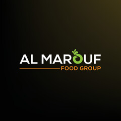 Fototapeta premium Modern Wordmark Food Logo Design Template for Your Business