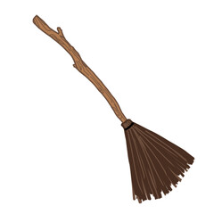 Obraz premium Halloween - Witch's broom