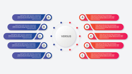 Ten 10 Steps Options Circle Modern Infographic Template Design