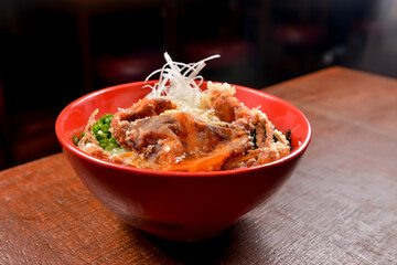A bowl of Japanese style Soft Shell Crab Soup