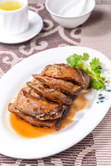 A plate of Shanghai fried salted fish