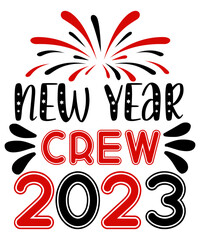 Happy New Year SVG Bundle, Hello 2023 Svg, New Year Decoration, New Year Sign, Silhouette Cricut, Printable Vector, New Year Quote Svg