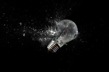 light bulb shattering