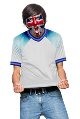 Soccer fan man with his team's jersey