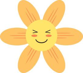 Groovy Flower Cartoon Character
