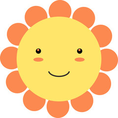 Obraz premium Groovy Flower Cartoon Character