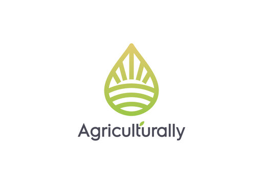 nature agricultural logo design templates