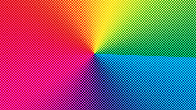 abstract background with rainbow.Closeup RGB led diode of led TV and led monitor screen display panel. Colorful led screen for background and design with copy space for text or image. 
