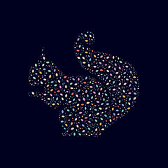 squirrel pop art design