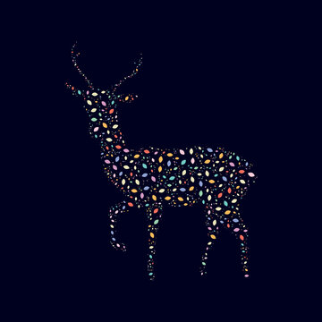 deer art colorful design