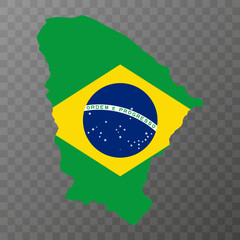 Fototapeta premium Ceara Map, state of Brazil. Vector Illustration.