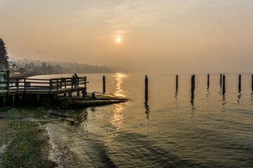 Fototapeta premium Pier And Smoky Sky 8
