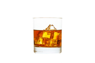 A glass of golden whiskey