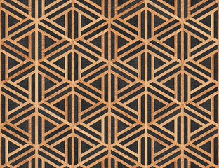 Seamless background with repeat pattern. Dark decorative wooden panel.  - 541266989