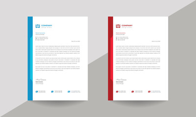 Letterhead modern style abstract elegant minimal clean and corporate company business letterhead 