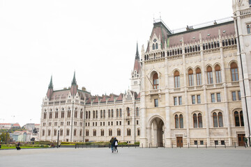 General view of the Hungarian Parliament, Budapest.