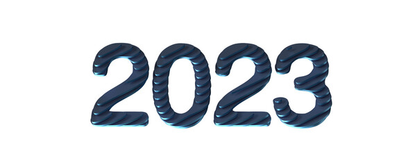 Typography design of 2023 with 3d style