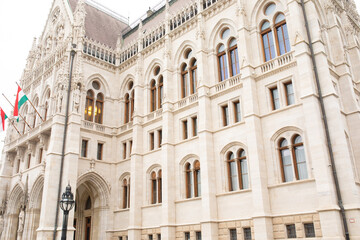 Fototapeta na wymiar General view of the Hungarian Parliament, Budapest.