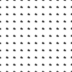 Square seamless background pattern from geometric shapes. The pattern is evenly filled with black piece of cake symbols. Vector illustration on white background