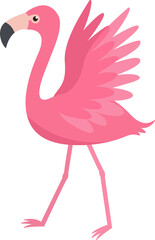 This is a pink flamingo