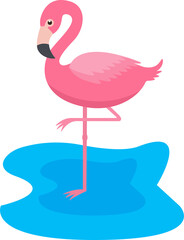 This is a pink flamingo