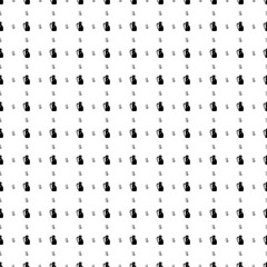 Fototapeta na wymiar Square seamless background pattern from black travel backpack symbols are different sizes and opacity. The pattern is evenly filled. Vector illustration on white background