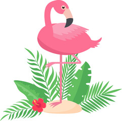 This is a pink flamingo
