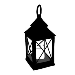 lantern with white candle