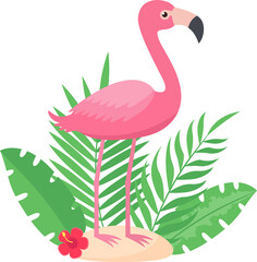 This is a pink flamingo