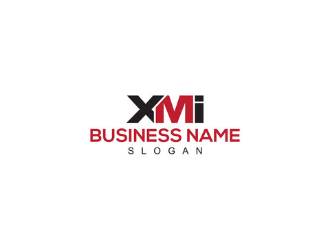Three Alphabet XMI x m i Logo Letter Vector Art