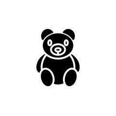 Teddy bear icon isolated on white background from children toys collection