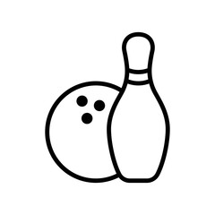 bowling sport icon design vector template
