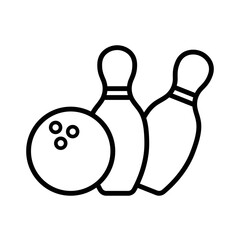 bowling sport icon design vector template