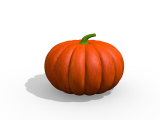 3d illustration. Pumpkin isolated on white background.