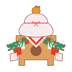 鏡餅　和風な日本のお正月飾り