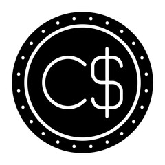 Canadian Dollar Glyph Icon