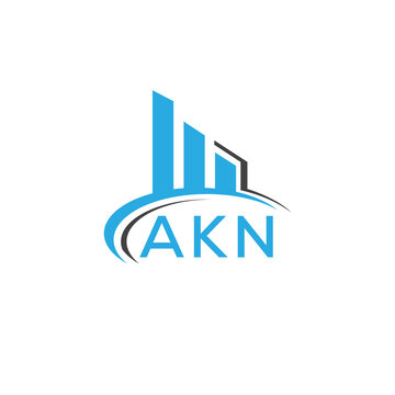 AKN letter logo. AKN blue image. AKN Monogram logo design for entrepreneur and business. AKN best icon.
