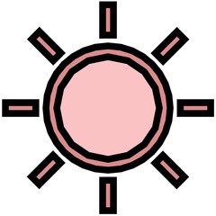 Sun Colored Line Icon
