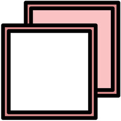 Duplicate Papers Colored Line Icon