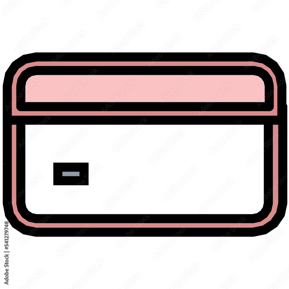 Sticker credit card colored line icon