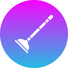Plunger Gradient Circle Glyph Inverted Icon