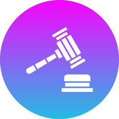 Law Gradient Circle Glyph Inverted Icon