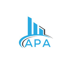 APA letter logo. APA blue image. APA Monogram logo design for entrepreneur and business. APA best icon.
 - obrazy, fototapety, plakaty