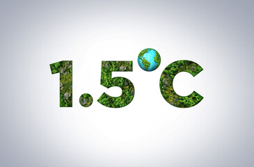 Symbol for limiting global warming.  Limit global warming 