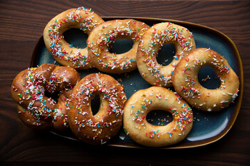 donuts on a plate