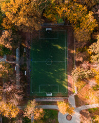Football field in the park	