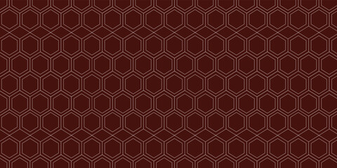 Red background and white hexagon