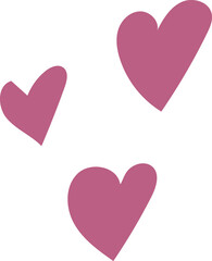 hearts handdrawn illustration