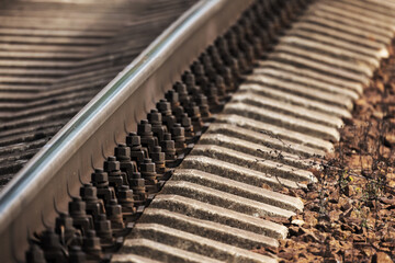 Spoorwegdetails, abstracte industriële foto