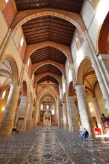 Obraz premium The interior of the cathedral of Anagni, a medieval village in the Lazio region, Italy.